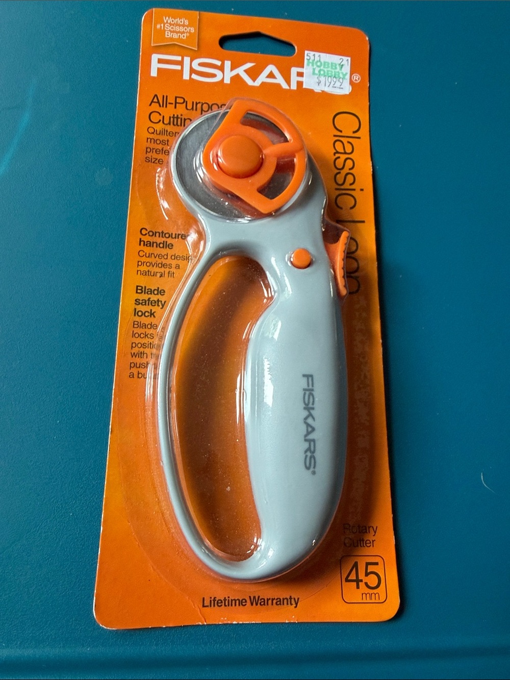 Fiskars 45mm Orange & White Rotary Cutter